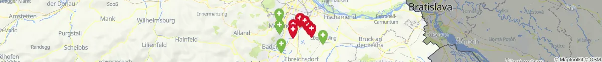 Map view for Pharmacies emergency services nearby Achau (Mödling, Niederösterreich)